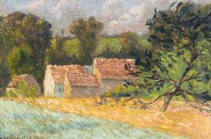 Paysage Aux Toits Rouges by Leo Gausson