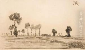 Paysage Aux Grands Arbres by Leo Gausson