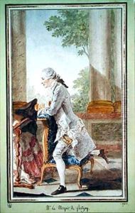Charles Francois Marquis de Flavigny by Louis Carrogis Carmontelle