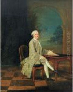 Un Homme Assis A Son Bureau by Jacques - Fabien Gautier - Dagoty