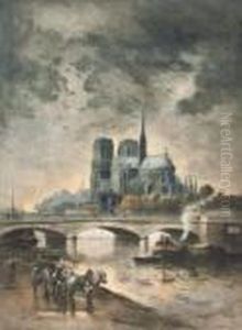 Notre Dame Et Les Quais by Lucien Marcelin Gautier