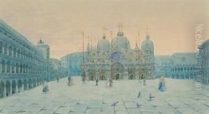 St.mark's Square; The Rialto Bridge; The Grand Canal, Venice by Natale Gavagnin