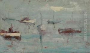 Harbor Scene by August Gay