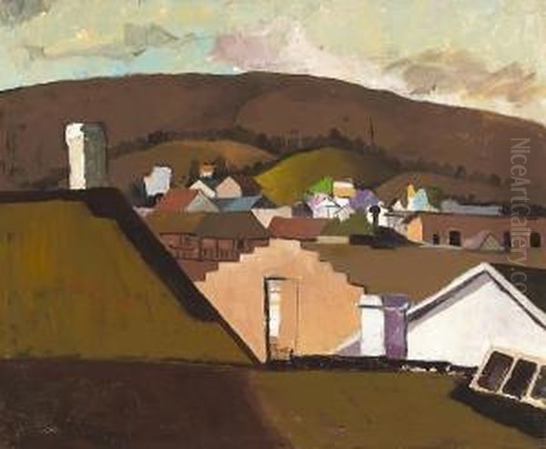 View Of Old Monterey From The Rooftop Of The Stevenson House, 1928 (no.12) by August Gay