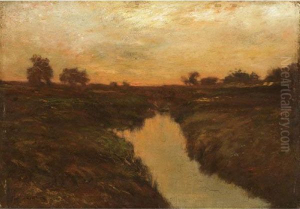 River Sunset Landscape - view 1