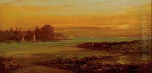 Sailboats At Sunset - view 1