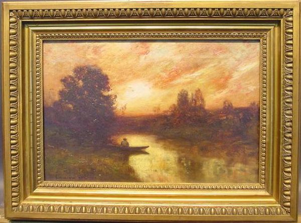 Boater At Sunset - view 1