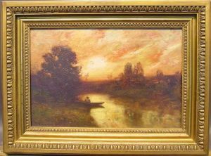 Boater At Sunset
