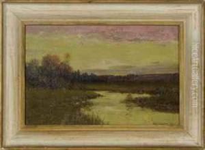 Sunset Over A Marsh