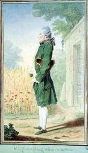 Jacques Auguste Poilloue, Monsieur le Chevalier de Saint-Marc, servant to the duke of Orleans by Louis Carrogis Carmontelle