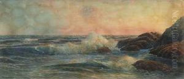 Seabreaking On A Rocky Shore - view 1