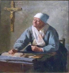 Woman Knitting