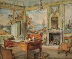 View Of A French Interior by Walter Gay