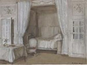 The Interior Of A Bedroom by Walter Gay