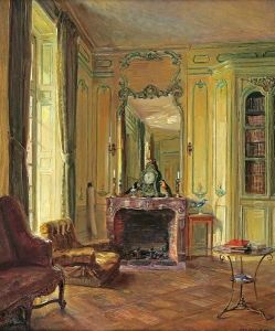 Library At Breau by Walter Gay