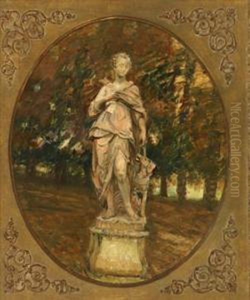 Statue Of Diana In A Garden - view 1