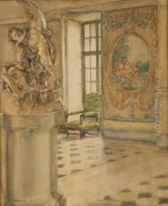 Salon, Chateau Du Breau A Fontainebleau by Walter Gay