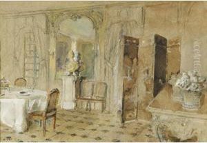 The Screen, Dining Room, Le Brean by Walter Gay