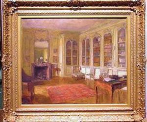 Library Interior by Walter Gay