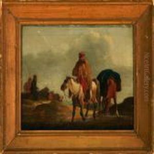 Landscape With Horsemen by Christian David Gebauer