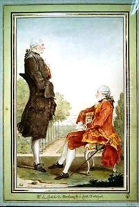 Le Chevalier de Montbarrey and le Comte dEntragues by Louis Carrogis Carmontelle