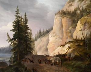 Mountainous Landscape, Bohmen. En Bohmisk Bjaergegn Paa Vejen Fra Pilsen Til Regensburg."