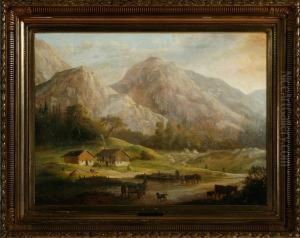 A Southern European Mountain Landscape by Christian David Gebauer