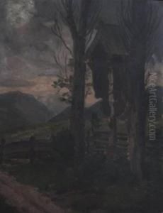 Landscape With Tree House by Karl Gebhardt