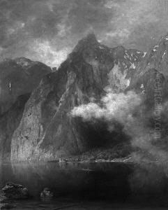L. "der Konigssee". Sign., Rucks. Bez.
 Ol Auf Lwd. Besch. 67 X 55,5 Cm. Rahmen by Ludwig Gebhardt