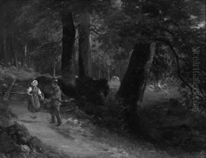 L. "jager Und Madchen Auf Einem
Waldweg". Sign. Ol Auf Lwd. Doubliert, Rest. 38 X 50,5 Cm.
Rahmen L. "jager Und Madchen Auf Einem
Waldweg". Sign. Ol Auf Lwd. Doubliert, Rest. 38 X 50,5 Cm.
Rahmen