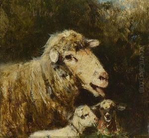 Mutterschaf Mit Zwei
Lammern. by Friedrich Otto Gebler
