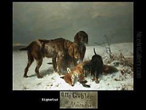 Fuchs Und Jagdhunde by Friedrich Otto Gebler