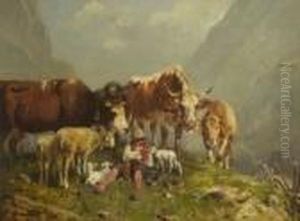 Rastender Huterjunge Mit
Vieh by Friedrich Otto Gebler