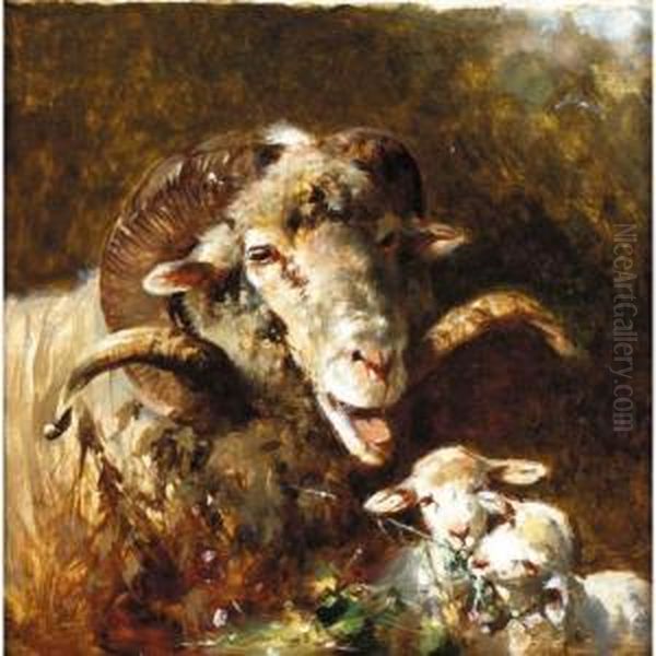 Ram And Two Lambs - view 1