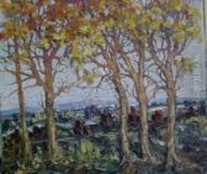 Trees In Autumn by Leonid Gechtoff