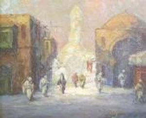 A Street In Cairo by Leonid Gechtoff