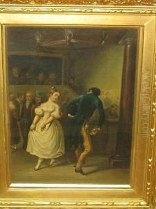 Interior With Couple Dancing Before Standers-by And Musicians