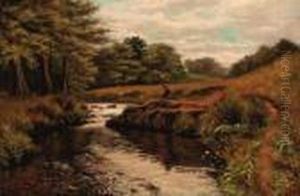 An Angler On The Bank Of A River by William Geddes