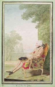 Louis Leon Potier 1695-1774 Le duc de Gesvres by Louis Carrogis Carmontelle