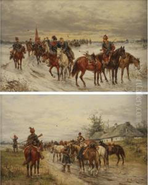 Mounted Cossacks: A Pair - view 1