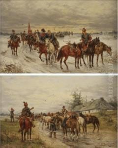 Mounted Cossacks: A Pair