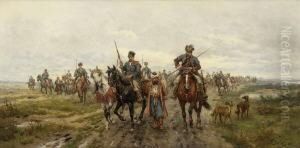 Kosaken Mit Turkischem Gefangenen
 Auf Dem Heimweg.