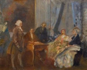 Rokokogesellschaft Im Festsaal by Walter Geffcken