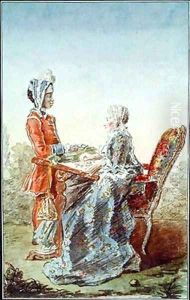 Madame de Lismore and her Servant Aza by Louis Carrogis Carmontelle
