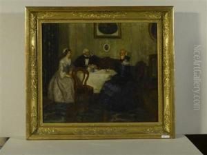 Gesellschaft Beim Kaffee. 1910. by Walter Geffcken