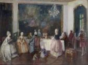Tafelrunde Im
 Rokokosalon.