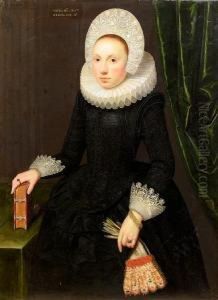 Portrait Of Susan Hoste by Gortzius Geldorp
