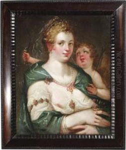 Venus And Amor. Oil/canvas/canvas by Gortzius Geldorp