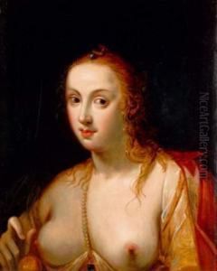 Jeune Femme Au Collier De Perles by Gortzius Geldorp