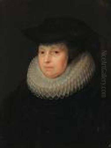Portrait Of A Lady, Half-length, In Black Costume And A Ruff - view 1